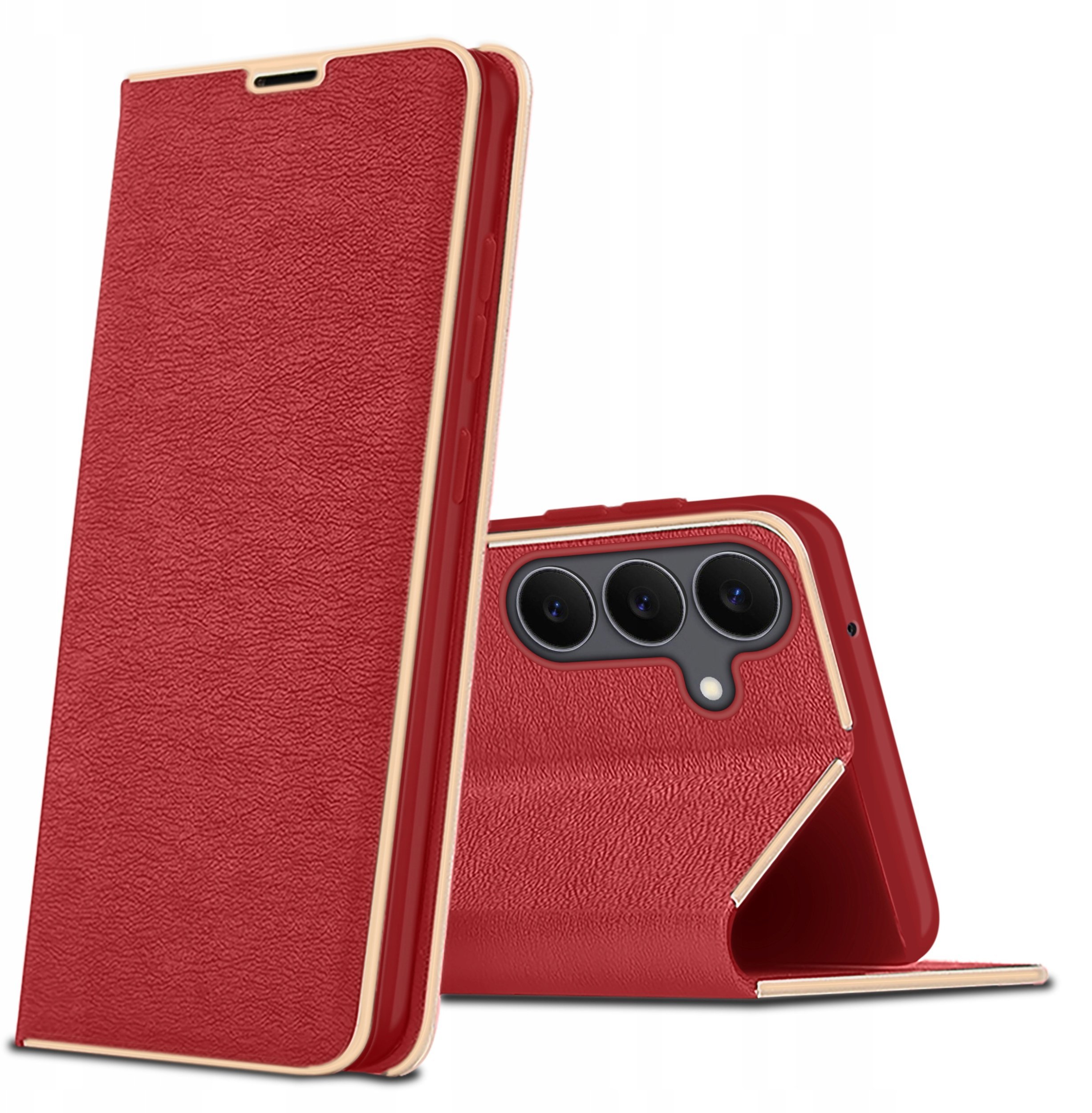 Etui z klapką do Samsung S25 FE Case Magnet PREMIUM + Szkło 9H