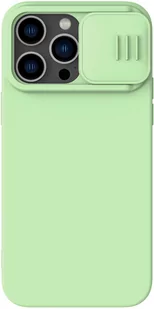 Nillkin CamShield Silky Silicone Case etui iPhone 14 Pro pokrowiec z osłoną na aparat zielony - Etui i futerały do telefonów - miniaturka - grafika 1