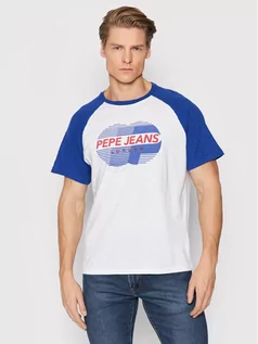 Koszulki męskie - Pepe Jeans T-Shirt PM506538 Biały Regular Fit - grafika 1