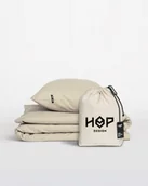 Pościel - Pościel Perkal 200x200 Hop Design Pure Lniany naturalny - miniaturka - grafika 1