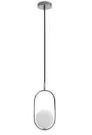 Lampy stojące - Wisząca srebrna lampa glamour nad stół - Z2-N57 - miniaturka - grafika 1