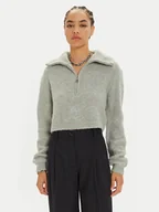 Swetry damskie - Patrizia Pepe Sweter 2K0298 K222 Szary Relaxed Fit - miniaturka - grafika 1