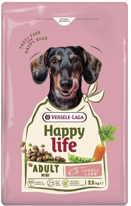 Versele-Laga VERSELE-LAGA Happy Life Adult Mini Lamb 2,5kg - karma dla dorosłych, małych psów z jagnięciną