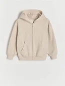 Bluzki dla dziewczynek - Reserved - Bluza z kapturem - beżowy - miniaturka - grafika 1