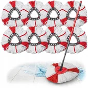 Miotły, szufle, mopy - 8x WKŁAD do MOPA OBROTOWEGO VILEDA KOŃCÓWKA DO MOPA VILEDA TURBO CHŁONNY ZAPAS - miniaturka - grafika 1