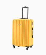 Walizki - PUCCINI Średnia walizka ze żłobieniami żółta - miniaturka - grafika 1