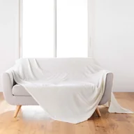 Narzuty - Kremowa narzuta z mikroflaneli 180x220 cm Arya – douceur d'intérieur - miniaturka - grafika 1