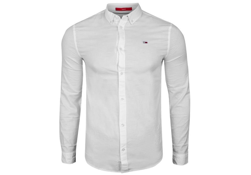 Tommy Hilfiger Koszula Męska Tjm Slim Stretch Oxford Shirt White Dm0Dm09594 Ybr M
