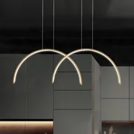 Lampy sufitowe - Viokef Lampa wisząca Megan, mosiężny / złoty, salon / jadalnia, aluminium, nowoczesny - miniaturka - grafika 1