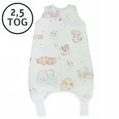 Śpiworki dla dzieci - CAŁOROCZNY ŚPIWOREK Z NOGAWKAMI 56-68 XS 2,5 TOG BAWEŁNA100% PRODUKT POLSKI - miniaturka - grafika 1