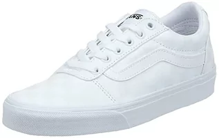 Sneakersy damskie - Vans Dziewczęce sneakersy Ward Suede, Biała tablica Checker White W51, 38 EU - grafika 1