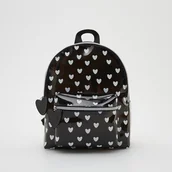 Plecaki - Reserved - Plecak w serduszka - Czarny - miniaturka - grafika 1