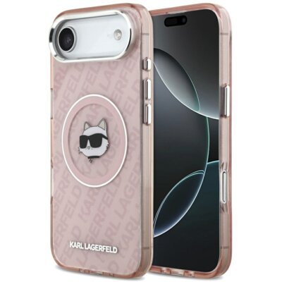 Etui KARL LAGERFELD IML Choupette Head Logo MagSafe do Apple iPhone Air Różowy