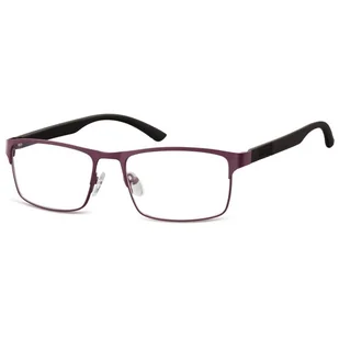 Męskie elastyczne oprawki korekcyjne okulary zerówki 990F fioletowe - Okulary korekcyjne, oprawki, szkła - miniaturka - grafika 1