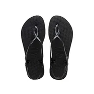 Klapki i japonki damskie - Havaianas - klapki damskie model Luna Black - EUR 41/42 - Brazylia 39/40, czarny, 39 eu - miniaturka - grafika 1