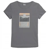 Koszulki i topy damskie - 4F Koszulka Damska T-Shirt Szary Ttshf274 S - miniaturka - grafika 1