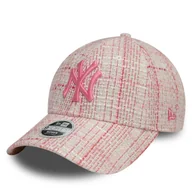 Czapki damskie - Czapka z daszkiem New Era New York Yankees Tweed 9Forty 60595382 Różowy - miniaturka - grafika 1