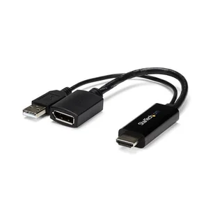 StarTech HD2DP adapter kablowy Czarny - Adaptery i przejściówki - miniaturka - grafika 1