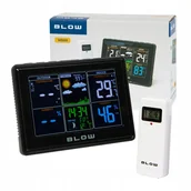 Stacje pogodowe - Stacja Pogodowa Pogody Bezprzewodowa Meteo Termometr Higrometr Zegar Led - miniaturka - grafika 1