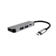 Adaptery i przejściówki - JCPAL JCPAL Linx 4-in-1 USB-C HUB / 4K HDMI / USB-C(PD) / 2xUSB / Gray (szary) JCP6189 - miniaturka - grafika 1