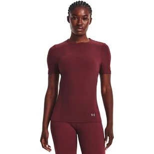 Damska Koszulka z krótkim rękawem UNDER ARMOUR UA RUSH SEAMLESS SS 1373929-690 – Czerwony - Koszulki i topy damskie - miniaturka - grafika 1