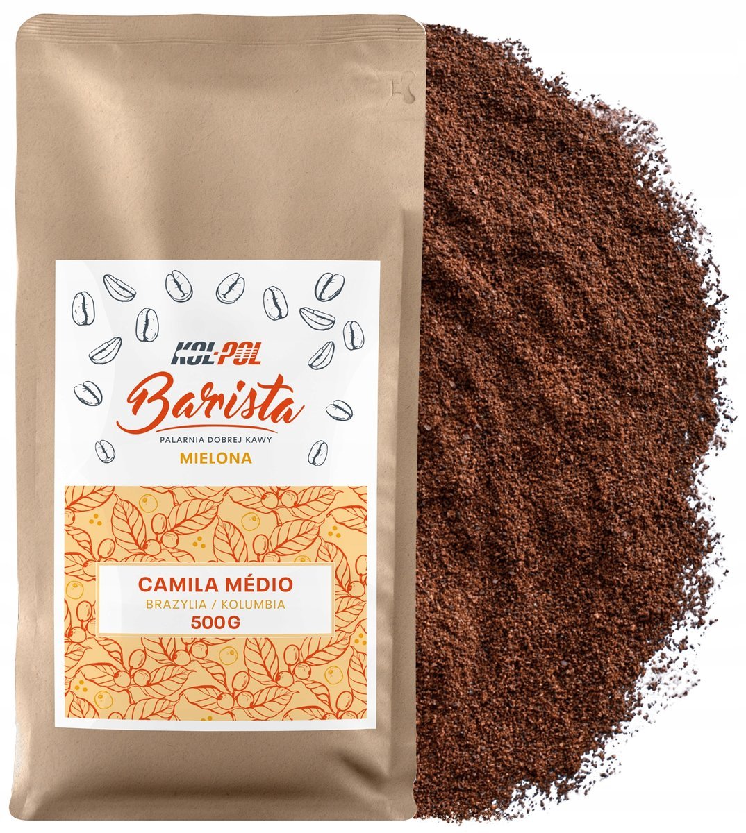 KAWA MIELONA 500g Kawa 100% Arabica Świeżo Palona - Camila Medio x Kol-Pol