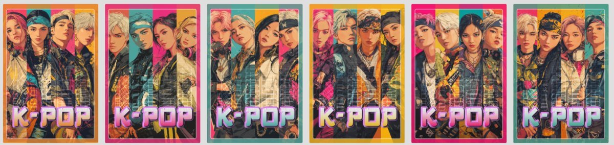 Zeszyt A5, 40k, K-pop, mix 8 postaci, Kratka, Mar Mar