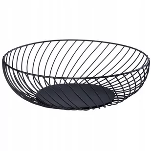 Koszyk metalowy na owoce 28 cm, czarna - Dekoracje domu - miniaturka - grafika 1