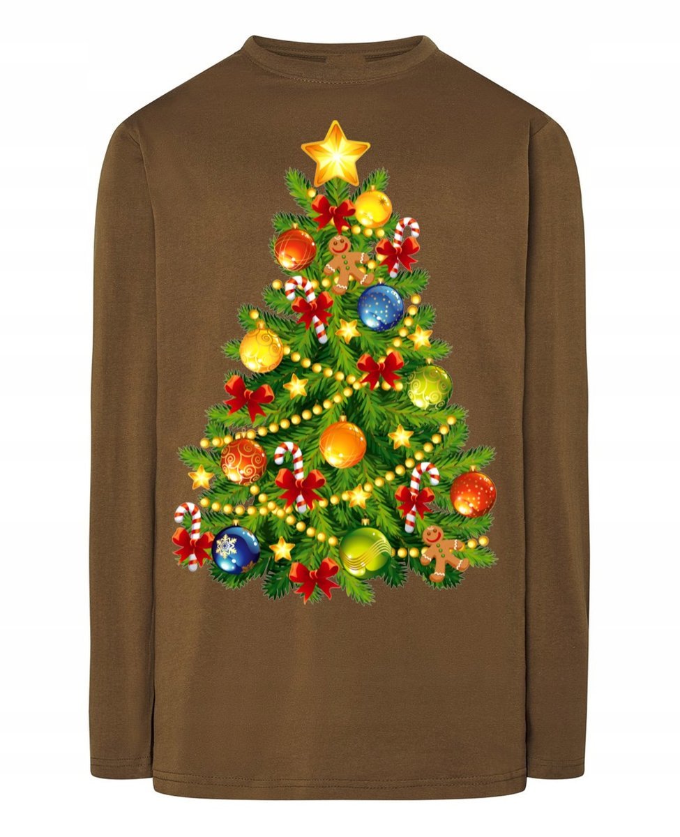 Longsleeve męski nadruk Choinka Rozm.3XL