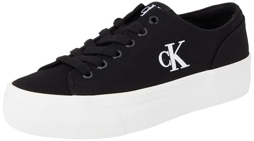 CK JEANS Damska bluzka VULC FLATFORM LOW CV MG YW0YW01763, czarna (czarny/jasny biały), 44 EU, Czarny Czarny Jasny Biały, 40.5 EU