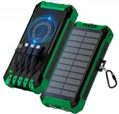 Powerbanki - POWERBANK ŁADOWARKA SOLAR 30000mAh ŁADOWARKA INDUKCJA LATARKA LED 6x USB - miniaturka - grafika 1