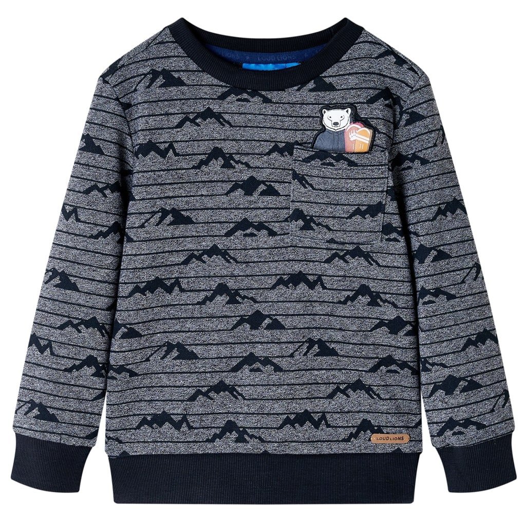 Bluza dziecięca, granatowy melanż, 140
