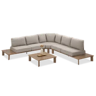 Meble ogrodowe - Narożnik ogrodowy MAGELLAN CAFFE Wood Look - Furrore - miniaturka - grafika 1