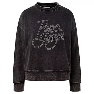 Pepe Jeans Bluza damska Connie, Czarny (sprany w czarny), XS - Bluzy damskie - miniaturka - grafika 1