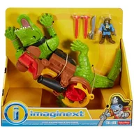 Figurki dla dzieci - Fisher Price Imaginext Kroczący Krokodyl i Pirat Hak DHH63 - miniaturka - grafika 1
