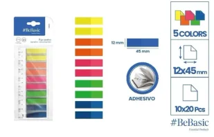 Zakładki indeksujące samoprzylepne - BeBasic - Zakładki do książek - miniaturka - grafika 1