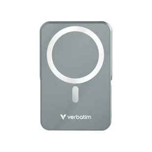 Verbatim, powerbank z ładowaniem bezprzewodowym, 5V, ładowanie telefonu, 32268, 10 000mAh, Mocowanie magnetyczne, Szary - Powerbanki - miniaturka - grafika 1