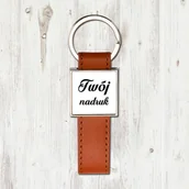 Breloki - Brelok na brązowym pasku z Twoim zdjęciem - miniaturka - grafika 1