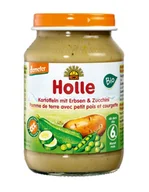 Dania dla dzieci - Holle Obiadek ziemniak - groszek - cukinia bez dodatku cukrów bezglutenowy od 6 miesiąca demeter (słoik) 190 g Bio - miniaturka - grafika 1