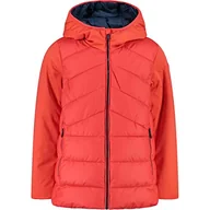 Kurtki i płaszcze dla dziewczynek - CMP - Kid G Jacket Long Fix Hood, Girl, Campari, 110 - miniaturka - grafika 1
