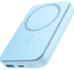 Joyroom Powerbank indukcyjny JR-W020 MagSafe 10000mAh 20W + kabel USB-C 25cm, jasnoniebieski - Powerbanki - miniaturka - grafika 1