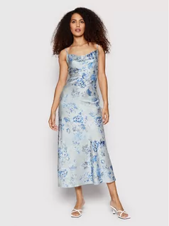 Sukienki - Guess Sukienka letnia Slip W2GK42 WD8G2 Niebieski Slim Fit - grafika 1