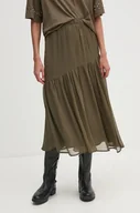Spódnice - Pepe Jeans spódnica REJOICE kolor zielony midi rozkloszowana PL901160 - miniaturka - grafika 1