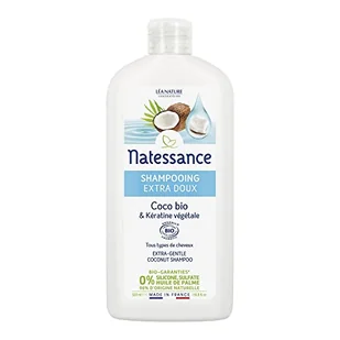 Natessance - Wyjątkowo delikatny szampon - Organic Coco & Roślinna keratyna 500 ml - Szampony do włosów - miniaturka - grafika 1