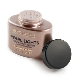 Revolution Makeup Makeup Revolution Puder rozświetlający Pearl Lights Loose Highlighter Savana Nights 25g - Rozświetlacze do twarzy i ciała - miniaturka - grafika 3