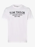 Koszulki męskie - Tom Tailor - T-shirt męski, biały - miniaturka - grafika 1
