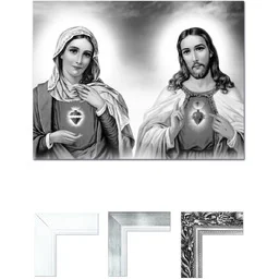 Obraz Serce Jezusa i Serce Maryi - Ikony i obrazy sakralne - miniaturka - grafika 1