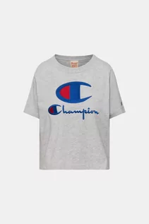 Koszulki sportowe damskie - Champion T-shirt - Szary - Kobieta - M (m) - 112537-EM004 - grafika 1