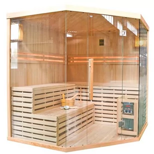 Sauna fińska 6 osobowa wysokotemperaturowa 8KW Harvia 200x200 cm Oslo6 - Sauny - miniaturka - grafika 1