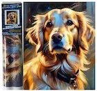 Zabawki kreatywne - Diamentowa mozaika - Golden retriever - miniaturka - grafika 1